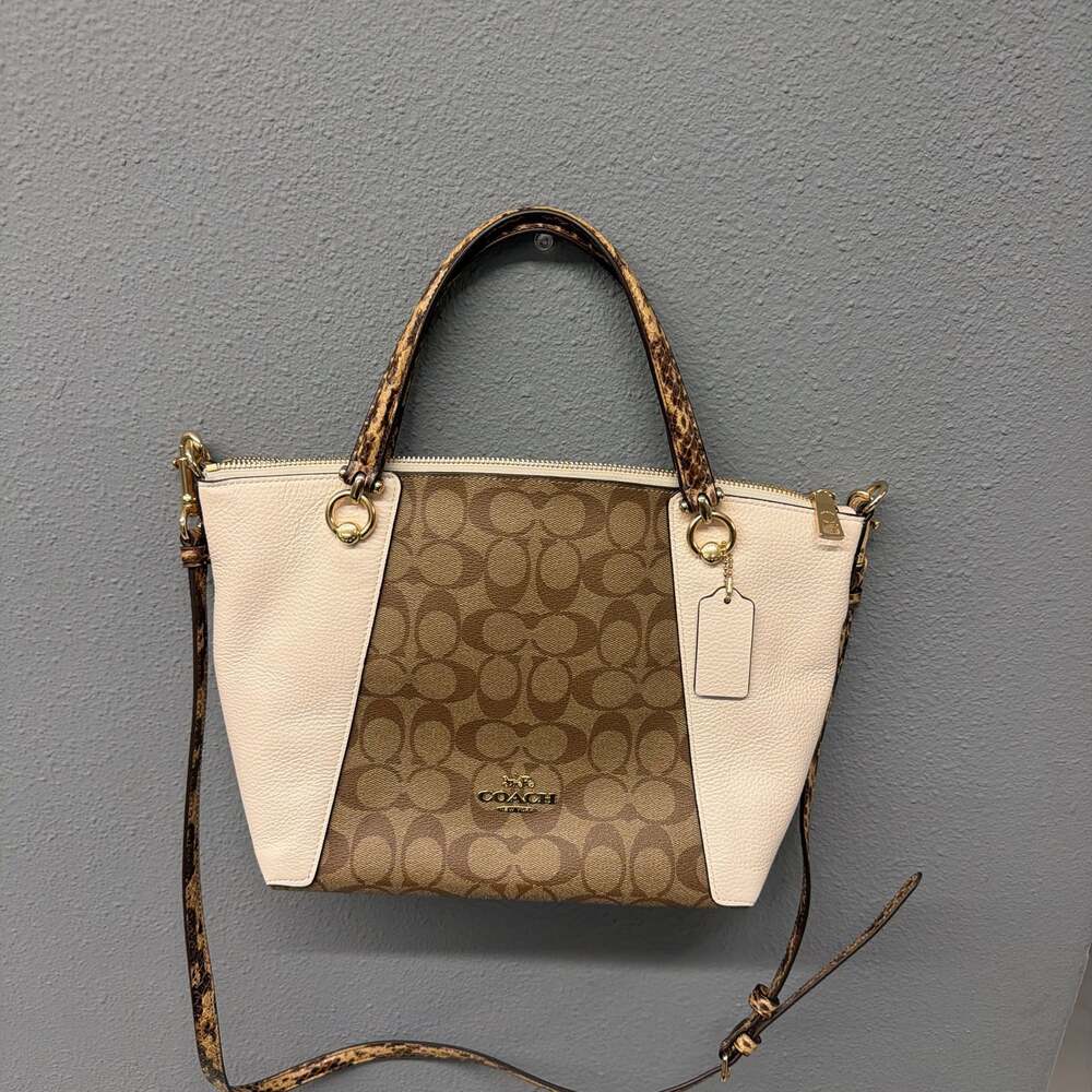 COACH Kacey Satchel In Colorblock Signature Canvas